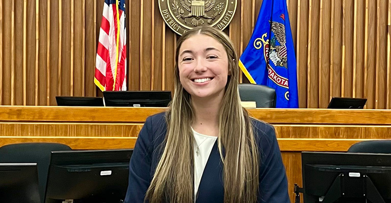 Kambree Hauglie gains real-world experience while preparing for a future in criminal justice and counseling